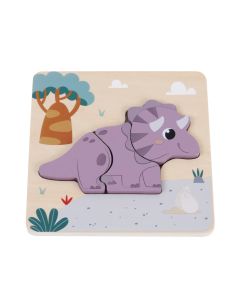 PINO 3D Drvena slagalica Triceratops. 4 dela - 9214-6