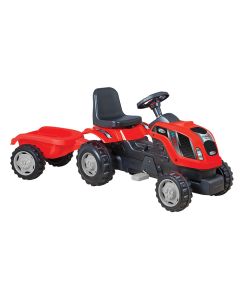 EUROBAJK Dečiji traktor na pedale sa prikolicom MMX,  crvena - 9228