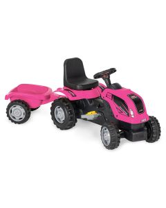 EUROBAJK Dečiji traktor na pedale sa prikolicom MMX,  pink - 9229