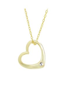 Srebrna ogrlica, pozlata sa Swarovski kristalima 92300371 G-CR - 091162196