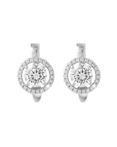 Srebrne minđuše sa Swarovski kristalima 92400427 CR - 091162213