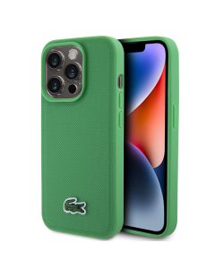 LICENSED LACOSTE LACOSTE MAGSAFE maska za iPhone 15 Pro WOVEN, zelena
