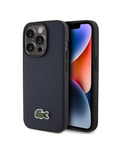 LICENSED LACOSTE LACOSTE MAGSAFE maska za iPhone 15 Pro WOVEN, teget