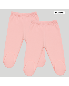 Mafimi Pamučne Pantalonice sa stopicom set od 2 - kajsija - P-124356