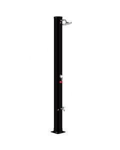 NERO Solarni tuš 40L crni ravni sa nožnom slavinom H=216cm - 9345