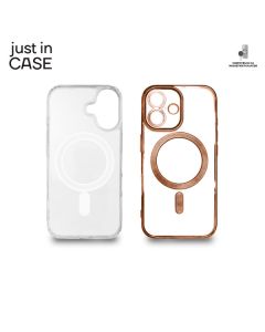 JUST IN CASE 2u1 Extra case MAG MIX paket za iPhone 16, roza - MAG116PK