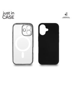 JUST IN CASE 2u1 Extra case MAG MIX PLUS paket za iPhone 16, crna - MAGPL116BK