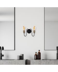 OPVIQ Zidna lampa Firat 11521, crna/zlatna