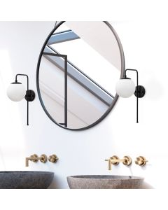 OPVIQ Zidna lampa Viran 10915, crna/bela