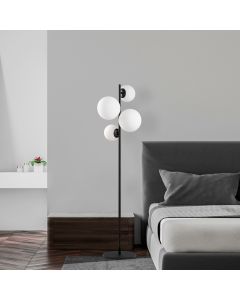 OPVIQ Podna lampa Fazli 10521, crna/bela