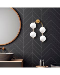 OPVIQ Zidna lampa Jewel 10605, zlatna/bela
