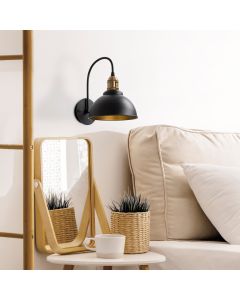 OPVIQ Zidna lampa Varzan 10840, crna/zlatna