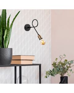 OPVIQ Zidna lampa Viraj 10865, crna/zlatna