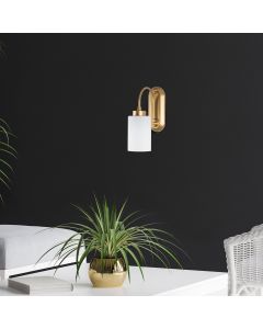 OPVIQ Zidna lampa Hemikilo 13160, zlatna/bela