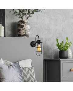 OPVIQ Zidna lampa Mahoni 13205, crna