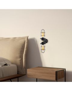 OPVIQ Zidna lampa Mahoni 13207, crna