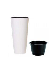 PROSPERPLAST PR DTUS300-S449 Saksija Tubus Slim 30x57cm Bela - PR DTUS300-S449