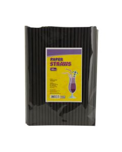 Slamčice papirne 100/1 6x220mm crne unl-1465 - 95062-1
