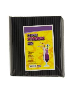 Slamčice papirne 200/1 4x160mm crne unl-1467 - 95064-1