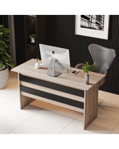 HANAH HOME Radni sto Vo1-Ob, svetlo braon