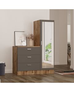 HANAH HOME Komoda za spavaću sobu sa ogledalom Cc6-Aa