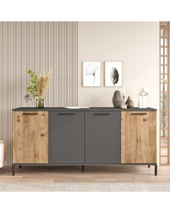 HANAH HOME Komoda Rl4-Aa, braon/antracit - 956LCS1587