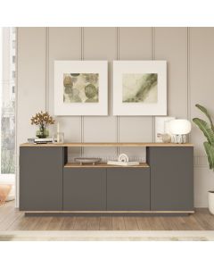 HANAH HOME Komoda FR15-AA, antracit/krem