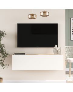 HANAH HOME TV komoda Fr12-Aw, bela/svetlobraon