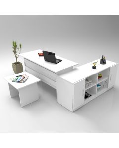 HANAH HOME Set kancelarijskog nameštaja Vo10-W, bela