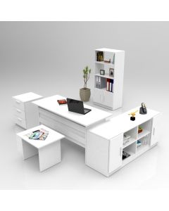 HANAH HOME Set kancelarijskog nameštaja Vo15-W, bela - 956LCS2124
