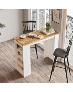 HANAH HOME Barski sto ST1-Aw, bela/braon - 956LCS2205