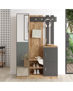 HANAH HOME Ormar za predsoblje sa čivilukom i ogledalom Dd7-Aa