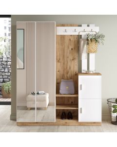 HANAH HOME Ormar za predsoblje sa čivilukom i ogledalom Dd8-Aw