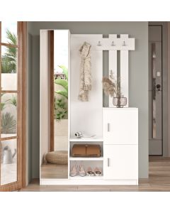 HANAH HOME Ormar za predsoblje sa čivilukom Dd7-W, bela