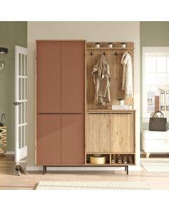 HANAH HOME Ormar za predsoblje sa čivilukom i ogledalom OS1-SK