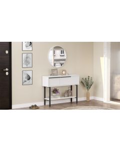 HANAH HOME Komoda On12-W, bela/crna