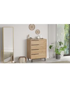 HANAH HOME Komoda za dnevnu sobu On17-S, svetlobraon