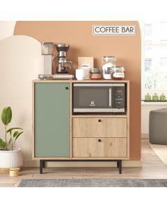 HANAH HOME Kuhinjska komoda RE1-SY, braon/zelena