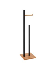 TENDANCE Držač toalet papira  19X19X71 cm mdf bambus crni