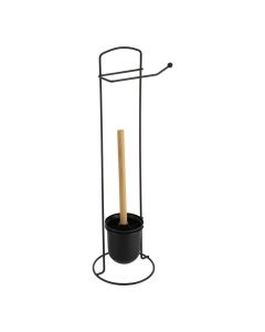 TENDANCE Držač toalet papira i wc četke 16X58,5 cm metal crni - 96160237
