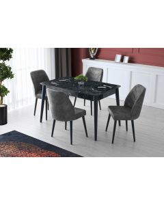 HANAH HOME Trpezarijski sto Lotus 1121, antracit - 974NMB1156