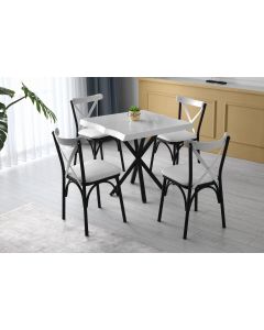 HANAH HOME Trpezarijski sto Safir 1461, crna/bela - 974NMB1159