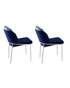 HANAH HOME Set trpezarijskih stolica 2/1 Dore 182 V2, plava/bela