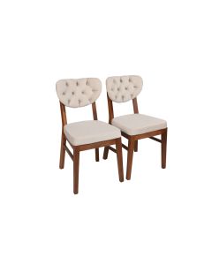 HANAH HOME Set trpezarijskih stolica Elma 2/1 760 V2, braon/bež