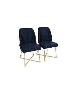 HANAH HOME Set trpezarijskih stolica Madrid 2/1, teget - 974NMB1204