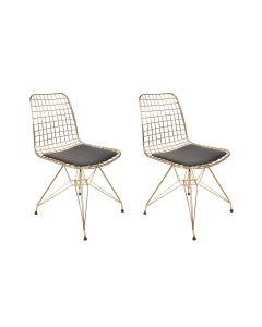 HANAH HOME Set trpezarijskih stolica Tivoli 2/1, zlatna - 974NMB1208