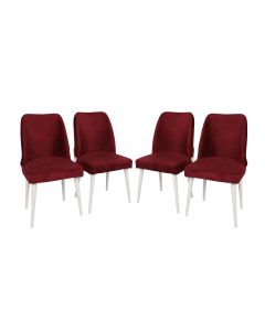 HANAH HOME Set trpezarijskih stolica 4/1 Nova 081, bordo/bela