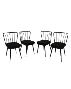 HANAH HOME Set trpezarijskih stolica 4/1 Yıldız 943, crna