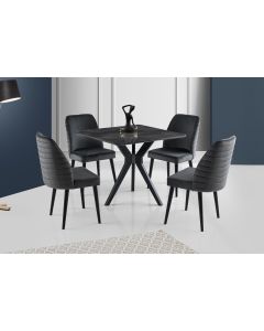 HANAH HOME Trpezarijski sto Kare Ares, crna - 974NMB1525