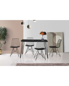 HANAH HOME Trpezarijski sto Lagos 1421, crna mermerna